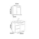 Ver imagem 5 de Conjunto para Banheiro New Crystal Suspenso 60cm - Fabribam Gabinetes