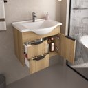 Ver imagem 2 de Conjunto para Banheiro New Crystal Suspenso 60cm - Fabribam Gabinetes