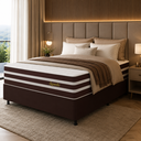 Ver imagem 5 de Cama Box Casal (Colchao + Base) 138x188 Supremo Marrom Branco Bacetto
