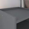 Kit Mesa Cabeceira Gaveta Retrô Penteadeira Suspensa Puxador Concha Decoração Quarto - Cinza/ - 7