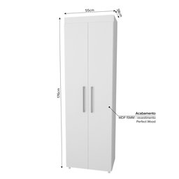 Armário Multiuso Floripa 2 Portas para Lavanderia Branco - Melhor Móvel - 5