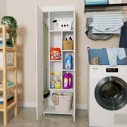 Armário Multiuso Floripa 2 Portas para Lavanderia Branco - Melhor Móvel - 2