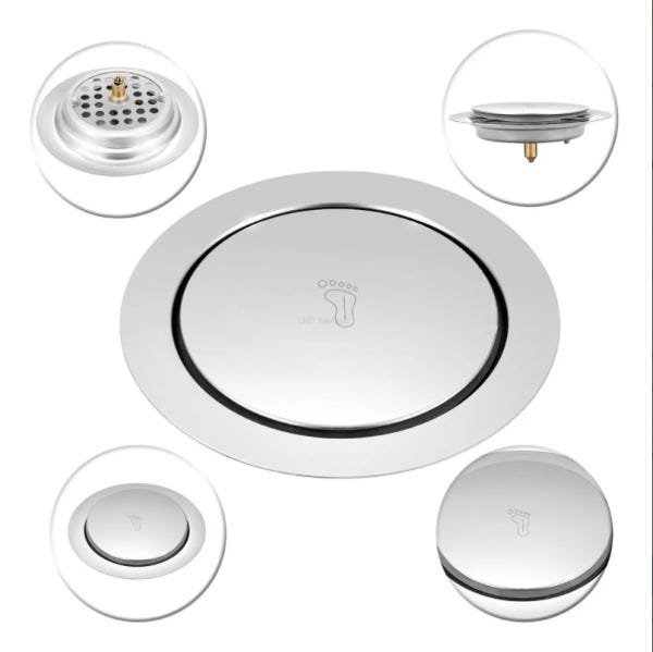 1x Ralo Click Inteligente 100mm Redondo Inox #CR1001 - 2