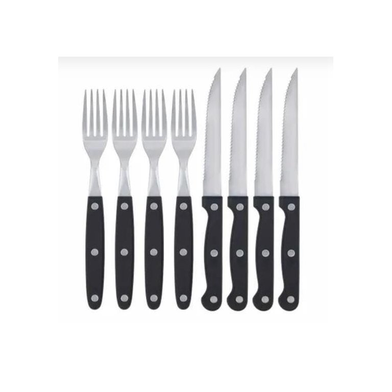 Kit Garfo E Faca Clássico Inox Reforçado Mor
