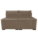 Ver imagem 6 de Sofá Retrátil e Reclinável 2,20M Molas Ensacadas e Costura Tripla Cama Inbox Nobre Suede Bege