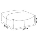 Ver imagem 6 de Puff Decorativo para Sala de Estar Living 80cm Benassi L06 Couro Marrom Café - Lyam Decor