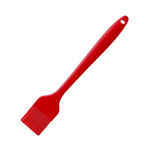 Pincel Culinário de Silicone Cozinha e Churrasqueira Untar:vermelho