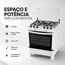 Ver imagem 6 de Fogão a Gás Fascino 5 Bocas Mega Chama 2,6KW Easy Clean com Forno 97 Litros e Mesa Inox Clarice