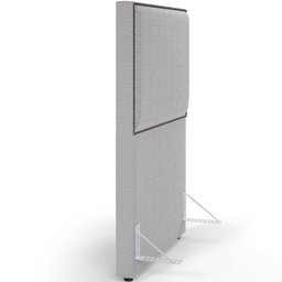 Cabeceira Solteiro Vicenza 100cm L02 Bouclê Cinza Com 1 Mesa de Cabeceira Work Preto - Lyam Decor Vi - 11