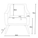Ver imagem 4 de Poltrona Decorativa Gabriela Suede Cinza - Dominic Decor
