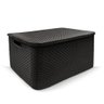 Caixa Organizadora Rattan Plastisul 25 Litros Preto Plastsu - 2