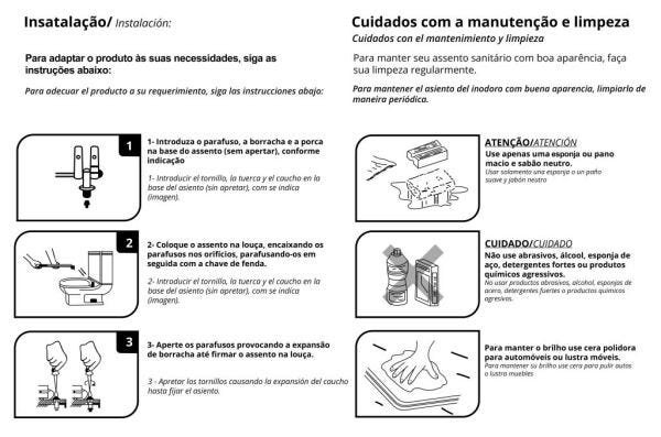 Assento Sanitário Poliéster para Louça Universal/Standard Aço Cromado (Reb. Oculto) Ocre - 3