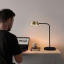 Ver imagem 2 de Luminária de Mesa Led Zavi 3000k 7w Bivolt 44x18x29cm Alumínio e Pvc Ouro Fosco e Preto - Nordecor 2