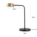 Ver imagem 3 de Luminária de Mesa Led Zavi 3000k 7w Bivolt 44x18x29cm Alumínio e Pvc Ouro Fosco e Preto - Nordecor 2