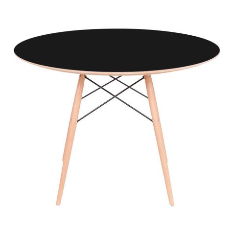 Mesa Eames Eiffel Redonda 107cm - Preta