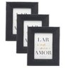 3 Porta Retrato Preto 10X15 Lar É Onde Mora O Amor - 1