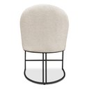 Ver imagem 6 de Kit 06 Cadeiras Poltrona de Jantar Bela Linho Bege Base Metálica Industrial Preto - Pallazio