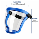 Ver imagem 2 de Mascara de Proteção Facial Resistente a Vento e Respingo na Cor Azul