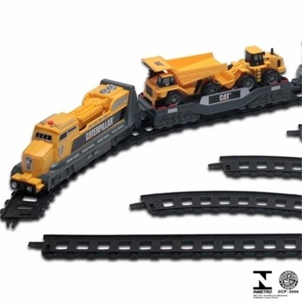 Trem Locomotiva Caterpillar Motorizado Ferrorama Cat Construction