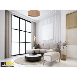 Plafon de Madeira Wood Redondo 90cm - 6 Luzes E27 - Freijó (claro) - 5