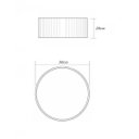 Ver imagem 2 de Plafon de Madeira Wood Redondo 90cm - 6 Luzes E27 - Imbuia (escuro)