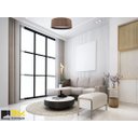 Ver imagem 3 de Plafon de Madeira Wood Redondo 90cm - 6 Luzes E27 - Imbuia (escuro)