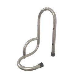 Suporte gancho para bicicleta de parede em aço inox com passa trava - 2
