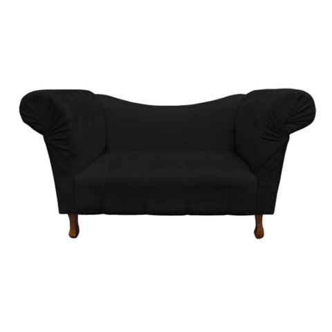 Recamier Divã Rio 1,50m Corino Preto - Dominic Decor