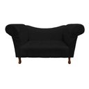 Ver imagem 1 de Recamier Divã Rio 1,50m Corino Preto - Dominic Decor