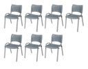 Ver imagem 2 de Cadeira Iso Base Cinza, Igreja, Escola, Escritório -cinza Kit 7 Peças
