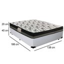 Ver imagem 5 de Cama Box Casal Sintético + Colchão Casal Ortobom Iso Dupla Face 60x138x188 Branco