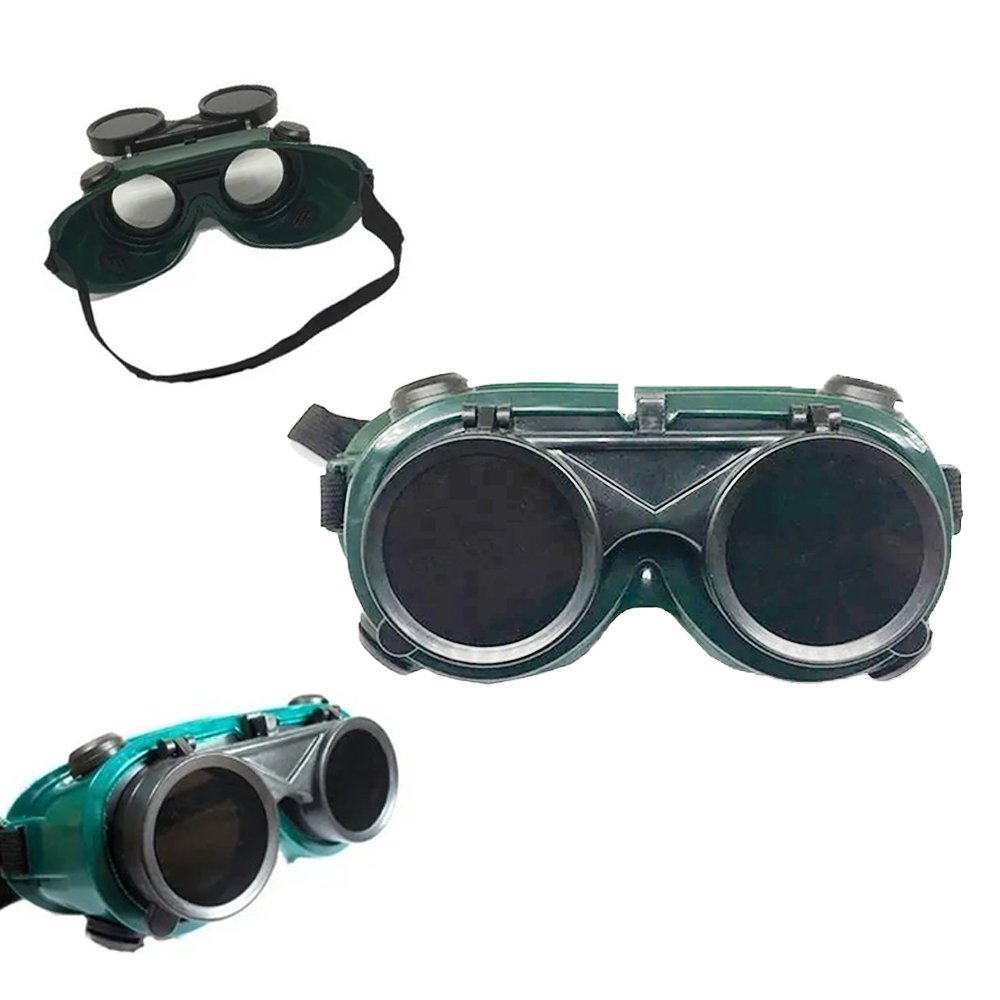 Óculos de Solda Proteção Epi Mascara Articulavel Dupla Lente Soldador - 3