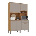 Ver imagem 1 de Armário Cozinha New Siena 5 Portas Abrir 1 Porta Basculate 1 Gaveta Salleto Cinamomo/off White