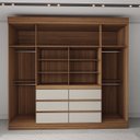 Ver imagem 4 de Guarda-roupa Casal Honey 4 Portas 6 Gavetas com Espelho - Panorama Móveis