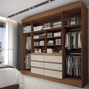 Ver imagem 3 de Guarda-roupa Casal Honey 4 Portas 6 Gavetas com Espelho - Panorama Móveis