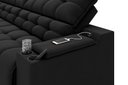 Ver imagem 2 de Sofá Connect Premium 2,30m Assento Retrátil e Reclinável com Porta Copos e Entrada USB Suede Preto