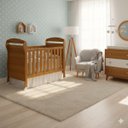 Ver imagem 1 de Berço Americano 2 em 1 Danny Vira Sofazinho Infantil Savana Fosco Quarto de Bebê - Reller