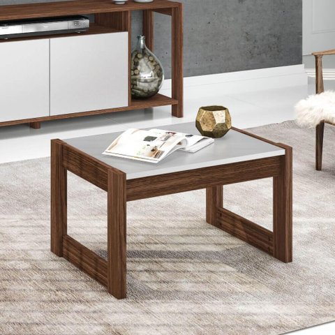 Mesa de Centro AZ1022 - Branco/Nogal