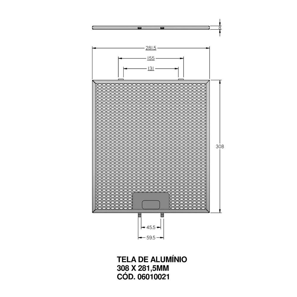 Filtro de Alumínio para Coifa – tamanho 30,8 x 23,2 cm - 2