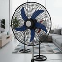 Ver imagem 3 de Ventilador de Pedestal 60w 220v Preto 3 Velocidades Grade 50cm Altura Ajustável 95-125cm Silencioso