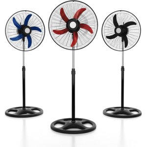 Ventilador de Pedestal 60w 220v Preto 3 Velocidades Grade 50cm Altura Ajustável 95-125cm Silencioso