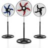 Ventilador de Pedestal 60w 220v Preto 3 Velocidades Grade 50cm Altura Ajustável 95-125cm Silencioso - 1