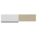 Ver imagem 3 de Kit 2 Armários de Cozinha Aéreos 4 Portas Veneza Multimóveis Mp2150 Branco/preto