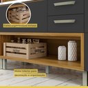 Ver imagem 6 de Cozinha Completa 100% Mdf 3 Peças Nesher Princesa Marrom Grafite