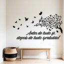 Ver imagem 4 de Adesivo Decorativo Parede Frase Fé Gratidão Árvore 50x100cm