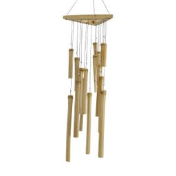 Mensageiro Sino Dos Ventos 50cm Triângulo Médio Bambu - 1