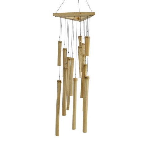Mensageiro Sino Dos Ventos 50cm Triângulo Médio Bambu