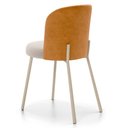 Ver mais imagens de Kit 5 Cadeiras Sala de Jantar Estofada Gavi Arena L02 Couríssimo Whisky Bouclê Creme - Lyam Decor