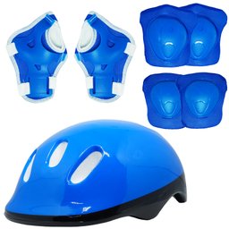 Patins Roller In Line 4 Rodas Em Linha Infantil Masculino + Acessórios Azul Importway - 34 - 6