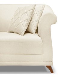 Sofá Amsterdam 3 Lugares 2,20 Linho Rustico Natural - Lucadi Home - 6